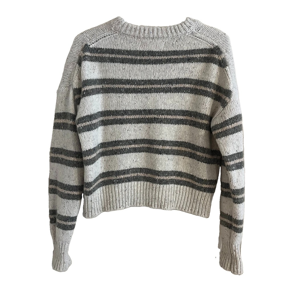 Spiritual Gangster Wool Alpaca Cropped Stripe Sweater XS Cozy Earthy Granola - Picture 2 of 8